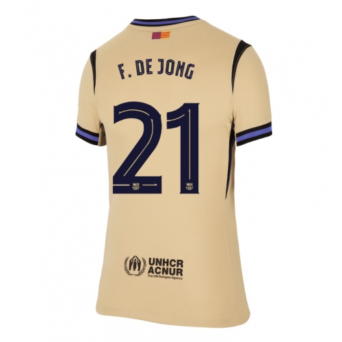 Billige Fotballdrakt Barcelona Frenkie de Jong #21 Replika Bortedrakt Dame 2025-26 Kortermet Billige Fotballdrakt Barcelona Frenkie de Jong #21 Replika Bortedrakt Dame 2025-26 Kortermet